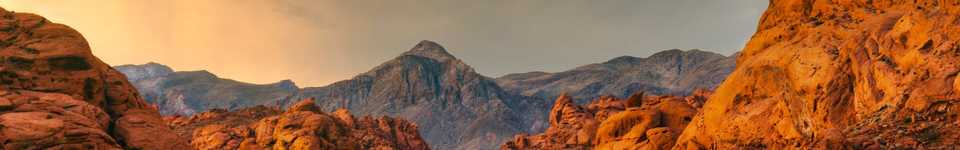 Rocky and orange mountain pass